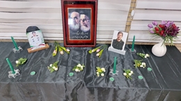 برپایی ایستگاه صلواتی دانشکده دندانپزشکی در دهه اول محرم و گرامیداشت یاد شهدای والامقام جنگ تحمیلی سوم شهید داریوش محمدی شهید بار